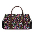 Hippie Peace Sign And Love Pattern Print Duffel Bag
