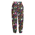 Hippie Peace Sign And Love Pattern Print Fleece Lined Knit Pants