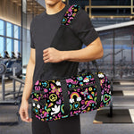 Hippie Peace Sign And Love Pattern Print Gym Bag