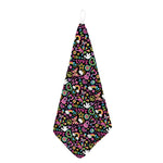 Hippie Peace Sign And Love Pattern Print Hand Towel