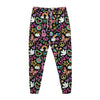 Hippie Peace Sign And Love Pattern Print Jogger Pants
