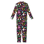 Hippie Peace Sign And Love Pattern Print Jumpsuit