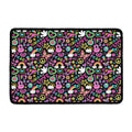 Hippie Peace Sign And Love Pattern Print Kitchen Mat