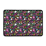 Hippie Peace Sign And Love Pattern Print Kitchen Mat