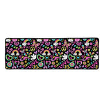 Hippie Peace Sign And Love Pattern Print Long Kitchen Mat