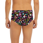 Hippie Peace Sign And Love Pattern Print Men's Briefs