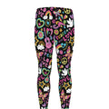 Hippie Peace Sign And Love Pattern Print Men's Leggings