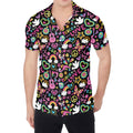 Hippie Peace Sign And Love Pattern Print Men's Shirt