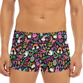 Hippie Peace Sign And Love Pattern Print Men's Short Boxer Briefs