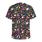 Hippie Peace Sign And Love Pattern Print Men's Sports T-Shirt