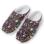 Hippie Peace Sign And Love Pattern Print Mesh Casual Shoes