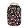 Hippie Peace Sign And Love Pattern Print Mesh Laundry Hamper