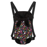 Hippie Peace Sign And Love Pattern Print Pet Carrier Backpack
