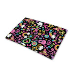 Hippie Peace Sign And Love Pattern Print Pet Cooling Mat Cover