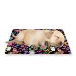 Hippie Peace Sign And Love Pattern Print Pet Cooling Mat Cover