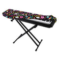 Hippie Peace Sign And Love Pattern Print Piano Keyboard Cover