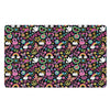 Hippie Peace Sign And Love Pattern Print Polyester Doormat