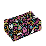 Hippie Peace Sign And Love Pattern Print Rectangle Tissue Box Cover