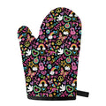 Hippie Peace Sign And Love Pattern Print Single Oven Mitt