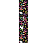 Hippie Peace Sign And Love Pattern Print Table Runner