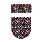 Hippie Peace Sign And Love Pattern Print Toilet Lid And Tank Cover Set