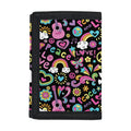 Hippie Peace Sign And Love Pattern Print Trifold Wallet