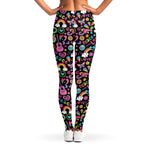 Hippie Peace Sign And Love Pattern Print Women's Leggings