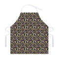 Hippie Peace Sign Flower Pattern Print Adjustable Apron