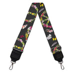 Hippie Peace Sign Flower Pattern Print Bag Strap
