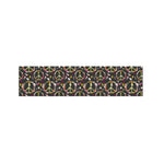 Hippie Peace Sign Flower Pattern Print Bed Runner