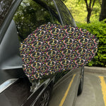Hippie Peace Sign Flower Pattern Print Car Side Mirror Covers
