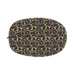 Hippie Peace Sign Flower Pattern Print Car Side Mirror Covers