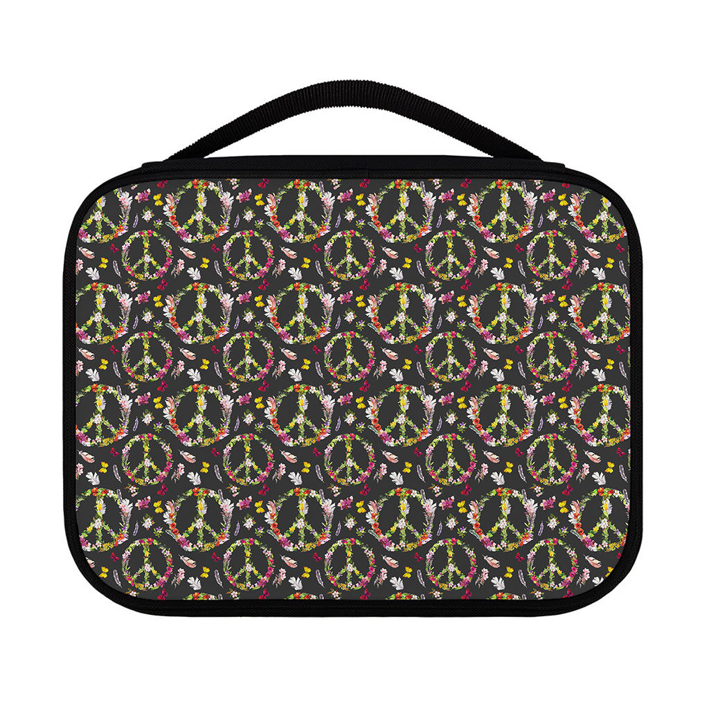 Hippie Peace Sign Flower Pattern Print Classic Bible Case