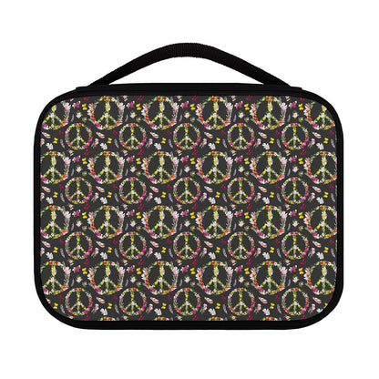 Hippie Peace Sign Flower Pattern Print Classic Bible Case