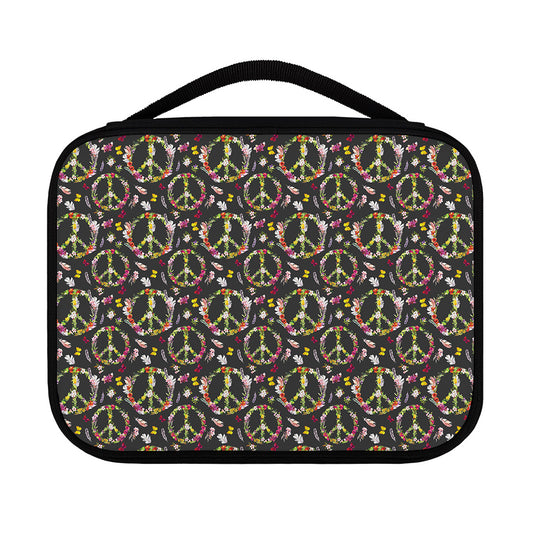 Hippie Peace Sign Flower Pattern Print Classic Bible Case