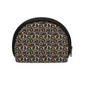 Hippie Peace Sign Flower Pattern Print Coin Purse