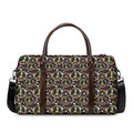 Hippie Peace Sign Flower Pattern Print Duffel Bag