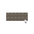 Hippie Peace Sign Flower Pattern Print Extended Mouse Pad