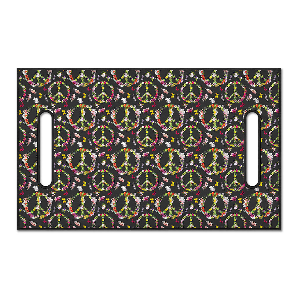 Hippie Peace Sign Flower Pattern Print Golf Cart Seat Cover