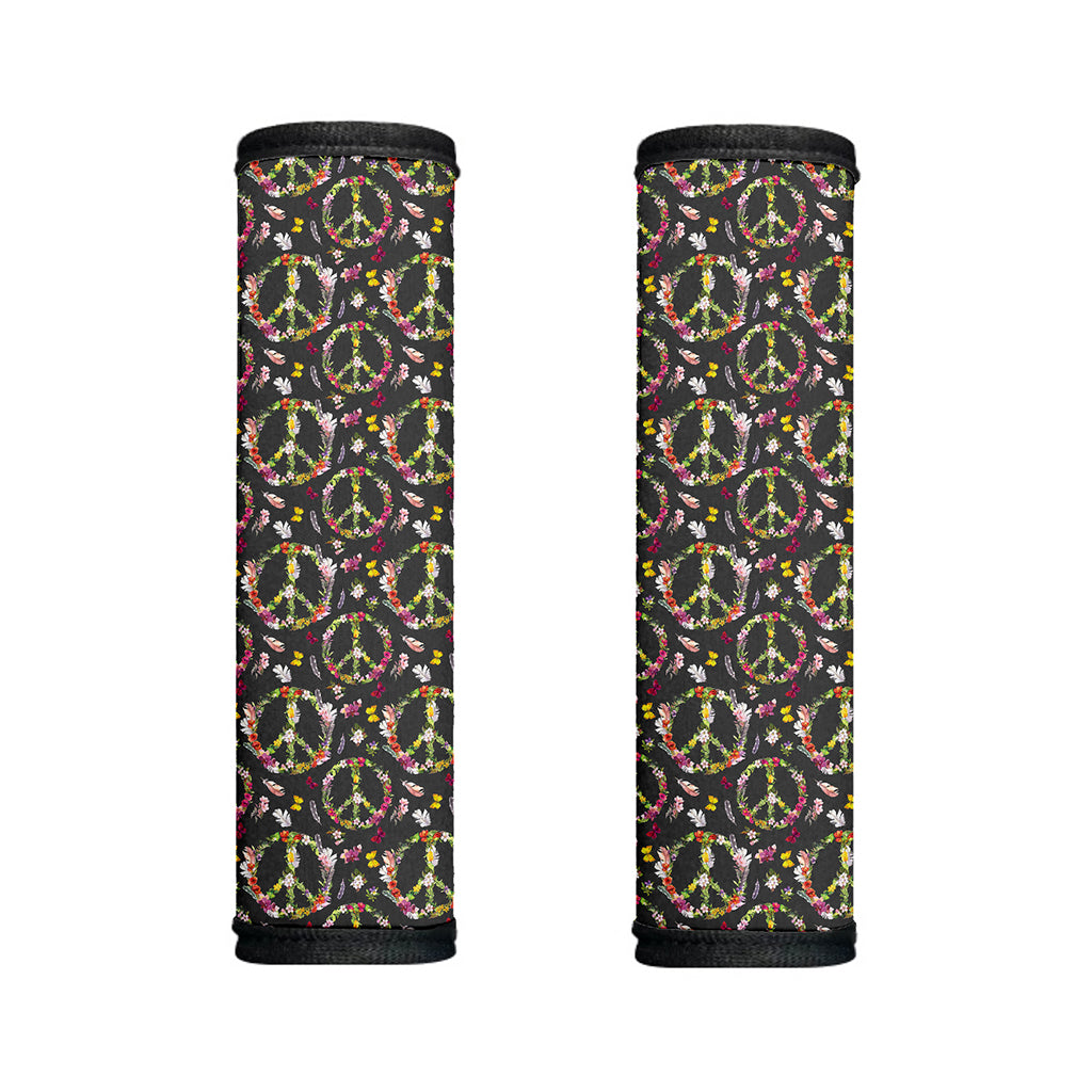 Hippie Peace Sign Flower Pattern Print Handle Covers