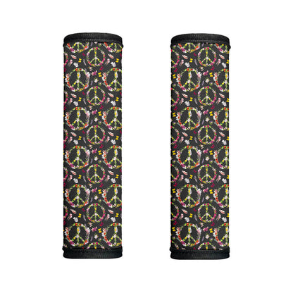 Hippie Peace Sign Flower Pattern Print Handle Covers