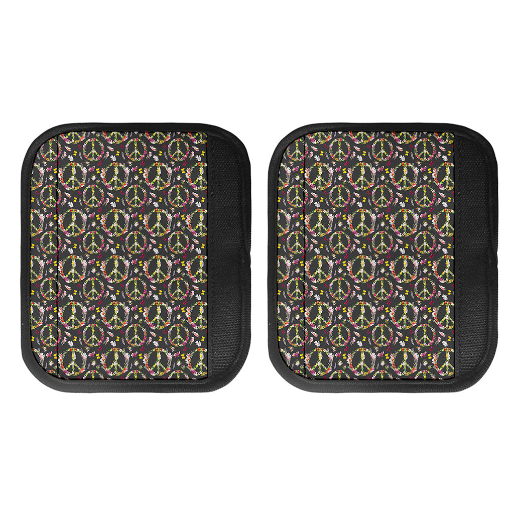 Hippie Peace Sign Flower Pattern Print Handle Covers