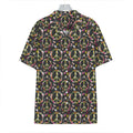 Hippie Peace Sign Flower Pattern Print Hawaiian Shirt