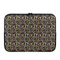 Hippie Peace Sign Flower Pattern Print Laptop Sleeve