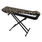 Hippie Peace Sign Flower Pattern Print Piano Keyboard Cover