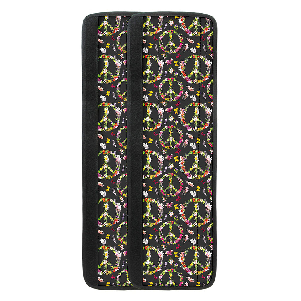 Hippie Peace Sign Flower Pattern Print Refrigerator Handle Covers