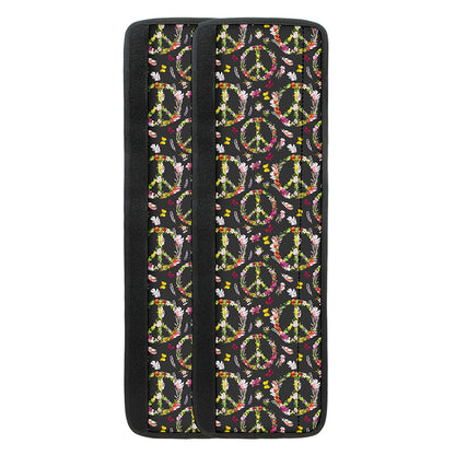 Hippie Peace Sign Flower Pattern Print Refrigerator Handle Covers