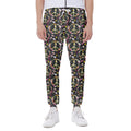 Hippie Peace Sign Flower Pattern Print Joggers