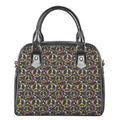 Hippie Peace Sign Flower Pattern Print Shoulder Handbag