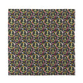 Hippie Peace Sign Flower Pattern Print Silk Bandana